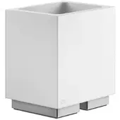 Gessi Rettangolo Accessoires Glashalter Standversion, Becher weiß, 20831707, Farbe: Metall Schwarz gebürstet PVD