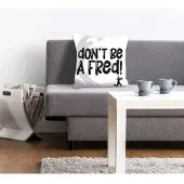 Queence Dekokissen "dont be a Fred", Kissenhülle ohne Füllung, 1 Stück