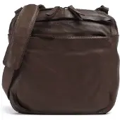 Harold's Leder Umhängetasche Schultertasche Submarine Crossbag Zip Brown dunkelbraun