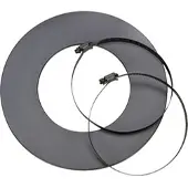 CB-tec Rosette Ø 100 mm mit Klemmschellen, schwarz