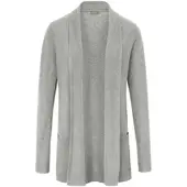 Peter Hahn Strickjacke aus 100% Premium-Kaschmir grau