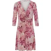 Uta Raasch Kleid V-Ausschnitt rosé