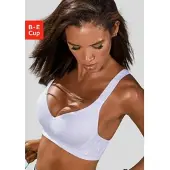 LASCANA Sport-BH ACTIVE, Damen, Gr. 70, Cup B, weiß, Netz, Obermaterial: 67% Polyamid, 20% Elasthan, 13% Polyester, BHs Sport-BH, mit Bügel & eingearbeitetem Push-up-Kissen