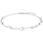 Amor Armband für Damen, Sterling Silber 925, Infinity amor Silber