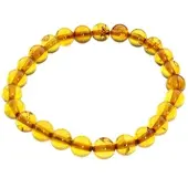 Ostsee-Schmuck Armband "Armband Kugel 8 mm Armband Kugel 8 mm", braun (weiß, neutral), Armbänder, Damen, 19cm, Bernstein, Armband
