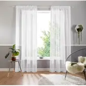 Otto Home Gardine "Ari" Gr. 1, weiß, B:140cm H:145cm, Voile, Polyester, Gardinen, Gardine, Bestseller mit 4,5-Sterne-Bewertung, Topseller