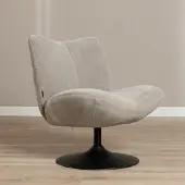 Livin24 Bronx71 Sessel Lise drehbar Chenille taupe