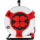 Rev Ritter Kabeltrommel IP44, Stahl, stahl-rot - 40 m