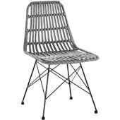 MiaMöbel Stuhl 'Keno' Metall, Polyrattan