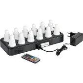Duni 12 LED-Kerzenlichter-Set mit Fernbedienung und Ladegerät
