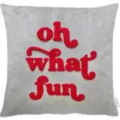 Apelt Dekokissen "Fun", grau (grau, rot), B:46cm L:46cm, Polyester, Dekokissen_Sitzkissen_Kissenhüllen, Dekokissen