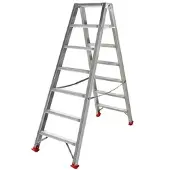 AgriEuro Premium Aluminium-Doppelleiter 1031, 2×7 Stufen, 1,70 m