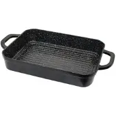 Elo Auflaufform BASIC "Belugo Rechteckbräter", schwarz, B:31cm L:48cm T:12,5cm Ø:41cm, Aluguss, Auflaufformen, Auflaufform, mit BBQ-Rillen