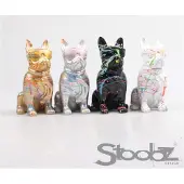 Merkloos Plüsch Hund Kuscheltier mit Brille 18cm buntes Spielzeug