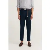 Bugatti Chinohose , Herren, Gr. 38, Länge 32, blau (380, marine), 53% Baumwolle, 44% Polyester, 3% Elasthan, unifarben, gerade, unten schmal, Hosen Chinohose, aus Baumwoll-Mix