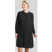 Bugatti Sommerkleid , Damen, Gr. 36, Normalgrößen, schwarz, 50% Baumwolle, 50% Leinen, normal, Kleider Sommerkleid, mit verdeckter Knopfleiste