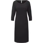 Goldner Jerseykleid mit Krepp-Qualität in schwarz | Gr.: 52