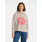 LIEBLINGSSTÜCK Hoodie "IzzyL", Damen, Gr. 3XL, 130, beige melange, 80% Baumwolle, 20% Polypropylen, normal, V-Ausschnitt, Sweatshirts Hoodie, mit 80% Baumwolle