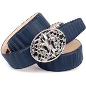 Anthoni Crown Ledergürtel , Damen, Gr. 95, blau (dunkelblau), Rindsleder, Gürtel Ledergürtel