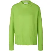 Peter Hahn Rundhals-Pullover aus Schurwolle und Kaschmir grün, 40