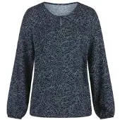 Peter Hahn Bluse Rundhals-Ausschnitt blau, 36