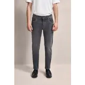 Bugatti 5-Pocket-Jeans , Herren, Gr. 42, Länge 34, grau (dunkelgrau), 88% Baumwolle, 10% Polyester, 2% Elasthan, Jeans 5-Pocket-Jeans, mit dezenter Waschung