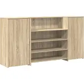 Syfax Empfangstheke Sonoma-Eiche 200x50x103,5 cm Holzwerkstoff