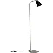 Dyberg Larsen Stehlampe Oswald, schwarz/stahl, Höhe 135 cm