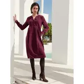 Peter Hahn Cord-Kleid pink