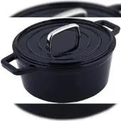 CS Kochsysteme , ALPEN 20cm Topf blau, Gusseisen emailliert, backofenfest,induktionsgeeignet