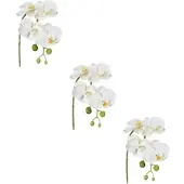 Creativ Green Kunstblume "Phalaenopsis 3D-print", weiß, H:42cm, Obermaterial: 85% Polyester, 15% Polyethylen, Kunstpflanzen, Kunstblume, mit Real-Touch-Blüten