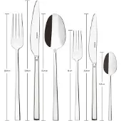 Sambonet Besteckset Rock - Edelstahl - 36-teilig / 6 Personen