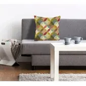 Queence Dekokissen "Darius", bunt (bunt, bedruckt), B:40cm L:40cm, Polyester, Dekokissen_Sitzkissen_Kissenhüllen, Dekokissen, mit einem bunten Muster