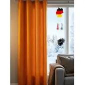 Wirth 1100000002199 "Trondheim B" Gr. 8, orange (blutorange), B:172cm H:160cm, Chenille, Polyacryl, Gardinen, 1100000002199