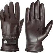 PEARLWOOD Lederhandschuhe "BROOKS", Herren, Gr. 9, braun (chocolate), Lammleder, unifarben, Handschuhe Lederhandschuhe, weiches Innenfutter, Wollanteil, verstellbarer Lederriegel