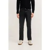 Bugatti 5-Pocket-Jeans "Regular Fit", Herren, Gr. 33, Länge 30, grau (273, dunkelgrau), 99% Baumwolle, 1% Elasthan, Jeans 5-Pocket-Jeans, aus Authentic Denim mit Stretch-Komfort