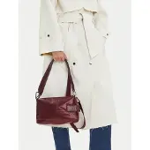 Hispanitas für Damen. BI254151 Genarbte burgunderfarbene Tasche (OSFA), Lässig, Polyurethan, Bordeaux
