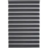 K-Home Doppelrollo "Ancona" Gr. 1, grau (anthrazit), B:40cm H:150cm, Polyester, Rollos, Doppelrollo, im Fixmaß