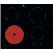 Electrolux LRR6430CK, Schwarz, Integriert, 60 cm, Glaskeramikkochfeld, Glaskeramik, 4 Zone(n)