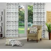 Wirth Vorhang "Berlare", grün (mint), B:132cm H:385cm, Jacquard, Baumwolle, Polyester, Gardinen, Vorhang
