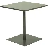 Sweeek - Bistro-Gartentisch quadratisch aus Stahl für 2 Personen - Khaki