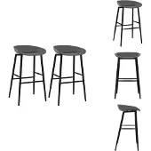 vidaXL Barhocker 2 Stk. Grau - Barhocker