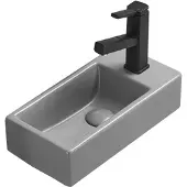 Mexen Inez Aufsatzwaschbecken links 40 x 20 cm, hellgrau matt - 21484061L