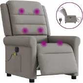 Syfax Massagesessel Elektrisch Taupe Stoff
