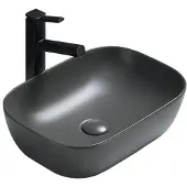 Mexen Rita Aufsatzwaschbecken 45 x 32 cm, dunkelgrau matt - 21084571