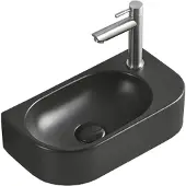 Mexen Viera Aufsatzwaschbecken links 40 x 21 cm, schwarz matt - 21274085L