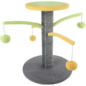 Beeztees Kratzbaum aus Sisalseil und recycelten Plastikflaschen mit Spielbällen