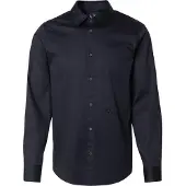 Armani Exchange für Herren. XM000339AF10192UB101 Marineblaues Satinhemd (S), Lässig, Baumwolle