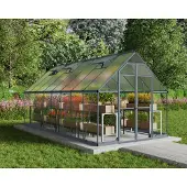 Palram - Canopia Aluminium Gewächshaus Balance 816 Anthrazit 487x244x229 cm