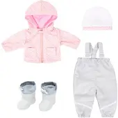 Bayer Puppenkleidung "Regen-Set grau/rosa", grau (grau, rosa), Puppenkleidung, Kinder, Puppenkleidung